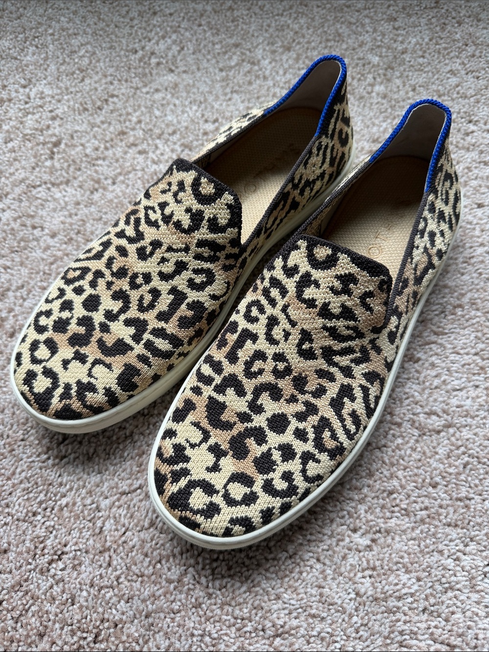 Rothy’s Leopard Print Slip-On Sneakers size 8.5